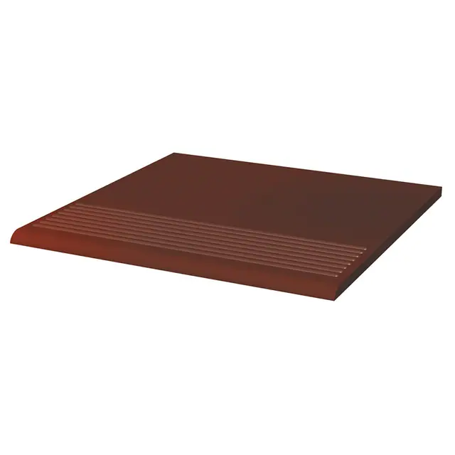 Фронтальная клинкерная ступень простая Paradyz Cloud Brown, 300х300х11 мм