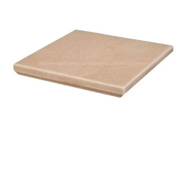 Угловая клинкерная ступень с капиносом Paradyz Mattone Sabbia Beige, 330*330*11 мм