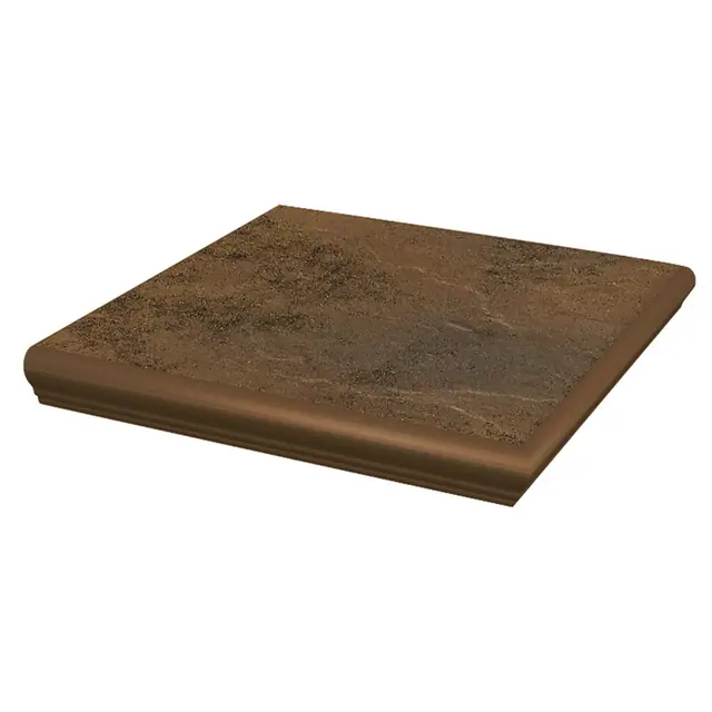 Угловая клинкерная ступень с капиносом Paradyz Semir Beige, 330*330*11 мм