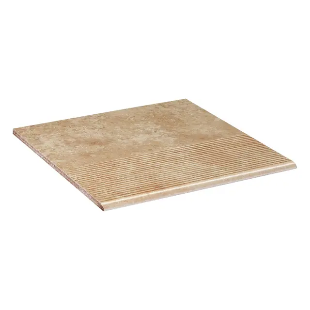 Фронтальная клинкерная ступень простая Paradyz Ilario Beige, 300*300*11 мм