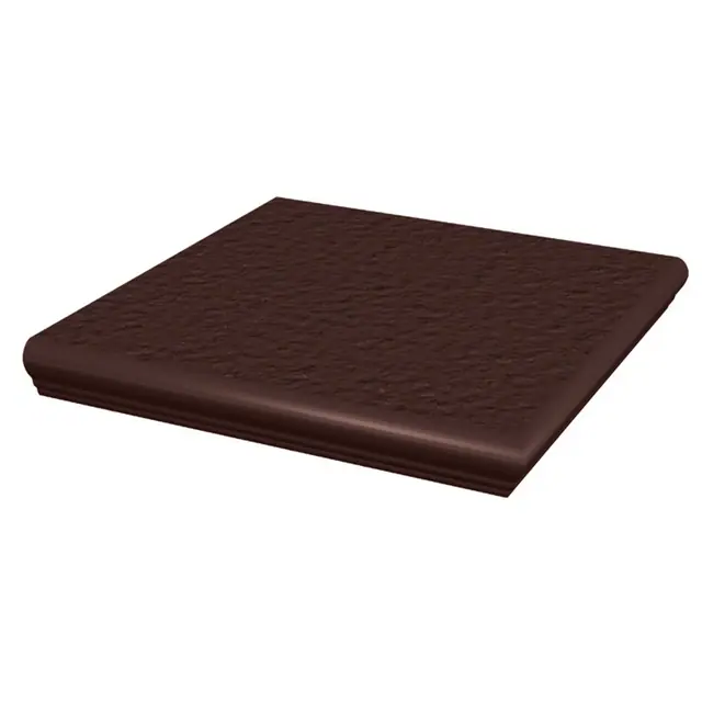 Угловая клинкерная ступень с капиносом Paradyz Natural Brown Duro, 330*330*11 мм