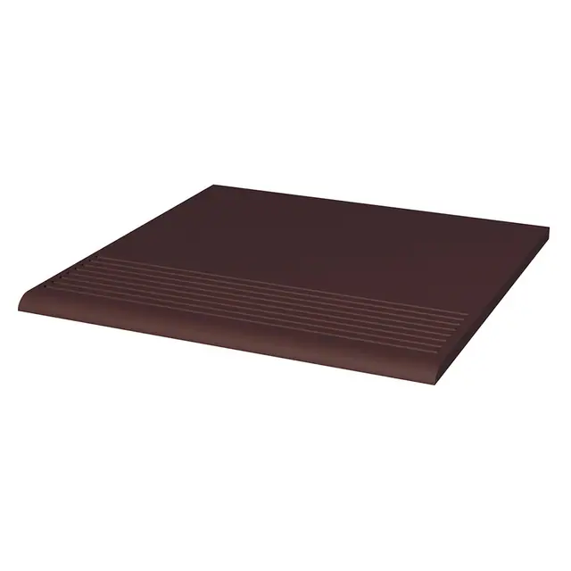Фронтальная клинкерная ступень простая Paradyz Natural Brown, 300х300х11 мм