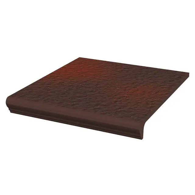 Фронтальная клинкерная ступень с капиносом Paradyz Cloud Brown Duro, 330*299*11 мм
