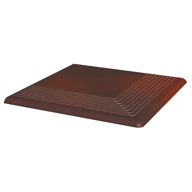 Угловая клинкерная ступень простая Paradyz Cloud Brown, 300х300х11 мм