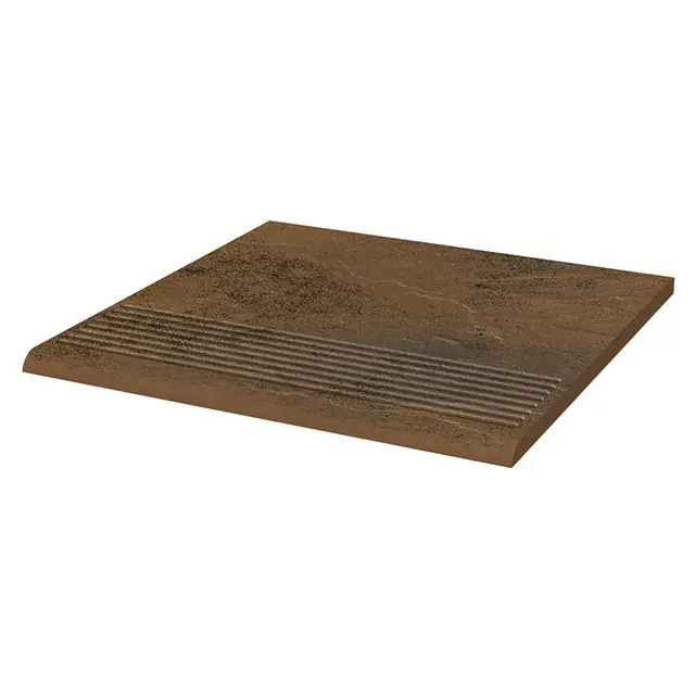 Фронтальная клинкерная ступень простая Paradyz Semir Beige, 300*300*11 мм