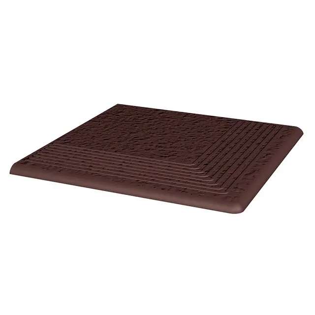 Угловая клинкерная ступень простая Paradyz Natural Brown Duro, 300х300х11 мм