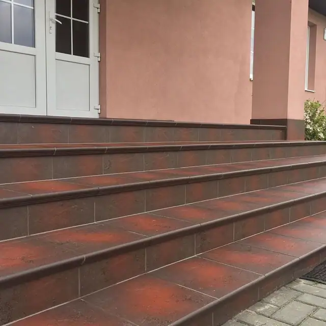 Угловая клинкерная ступень с капиносом Paradyz Semir Rosa, 330*330*11 мм, изображение из исходного каталога 4
