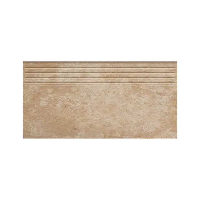 Фронтальная клинкерная ступень простая Paradyz Ilario Beige, 300*600*11 мм
