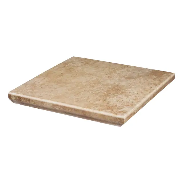 Угловая клинкерная ступень с капиносом Paradyz Ilario Beige, 330*330*11 мм