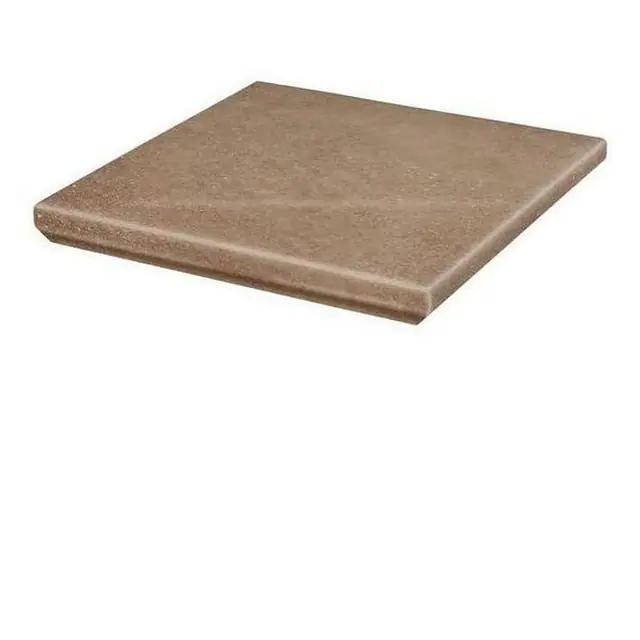 Угловая клинкерная ступень с капиносом Paradyz Mattone Sabbia Brown, 330*330*11 мм