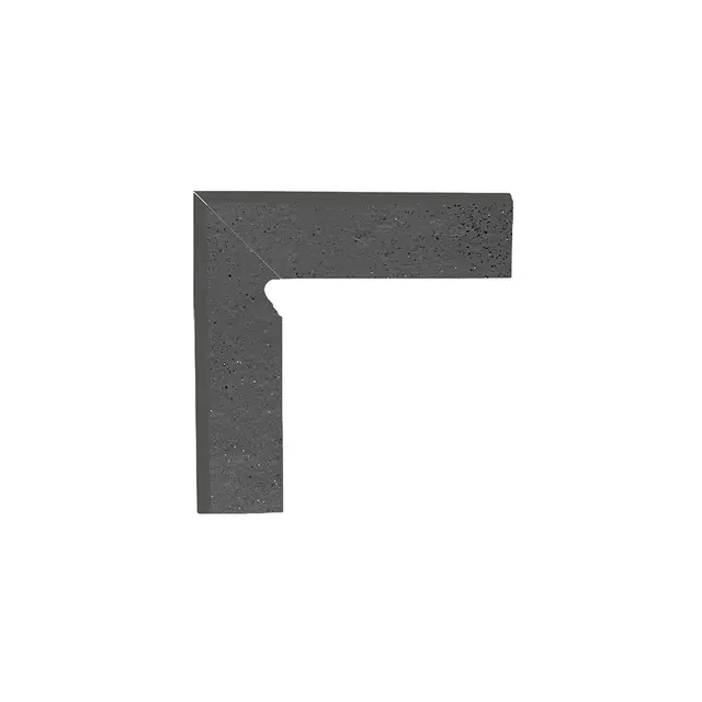 Плинтус структурный левый Paradyz Semir Grafit, 300*81*11 мм