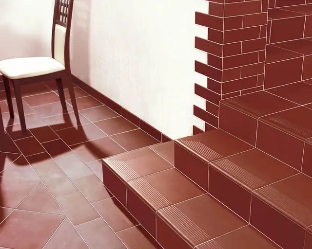 Фронтальная клинкерная ступень простая Paradyz Natural Rosa Duro, 300х300х11 мм, изображение из исходного каталога 1