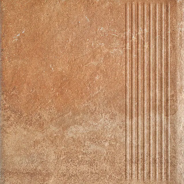 Фронтальная клинкерная ступень простая Paradyz Scandiano Rosso, 300*300*11 мм